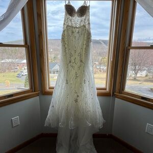 Martina Liana Ivory and Champagne Beaded Lace Wedding Dress